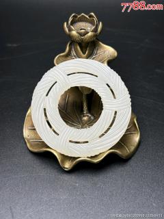 明清老玉和田玉绞丝纹玉璧