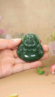 精品和田玉碧玉挂件玉质温润油性十足